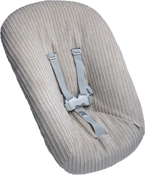 #01 Newborn hoes, Beige/Zand Rib, Stokke Tripp Trapp. Ook geschikt voor Kidsmill Up. van Ukje