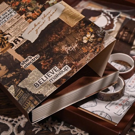 1 set scrapbookkit, scrapbookmateriaal, scrapbookkit met stickers, accessoires voor journaling, cadeaudecoratie