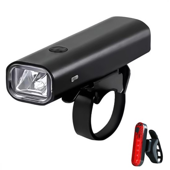 1 set USB-C oplaadbare fietslamp - fietslampjes - fietslampjes oplaadbaar - fietsverlichtingsset - Fietslamp - waterdichte fietsverlichting set - Met standaard