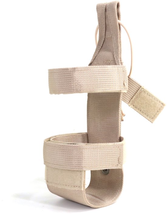 1 stuk tactische nylon flessenhouderriem, verstelbare riem, draagbare flessenhouder, hangende draagzak, voor waterfles - Kaki