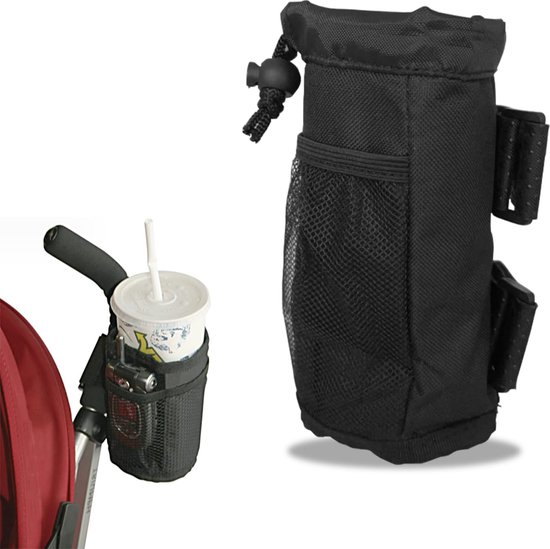 1 Stuks -Bidonhouder met Klittenband - Universele Bekerhouder - Drinkfleshouder - de bekerhouder is geschikt voor fietsen, motorfietsen, rolstoelen, trolleys, golfkarretjes, scooters, enz.verstelbare opbergtas van Opbertasshop
