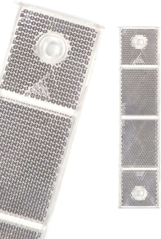 10 stuks reflectoren 180 x 40 mm - Rechthoekige reflectoren - wit van ProPlus