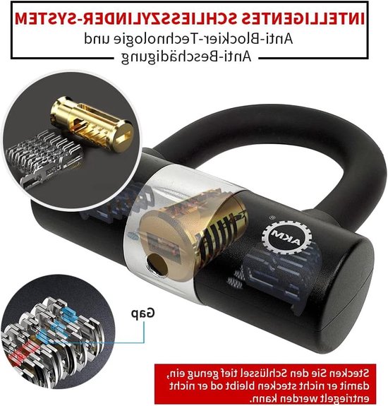 120 cm robuuste fietskettingsloten - 10 mm dikke ketting - 4 veiligheidsknoppen - 16 mm U-slot - snijbestendig - scooter fietskettingslot van ABUS