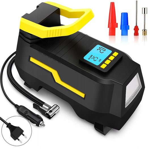 12V/230V autocompressor 10,5 bar elektrische pomp LED