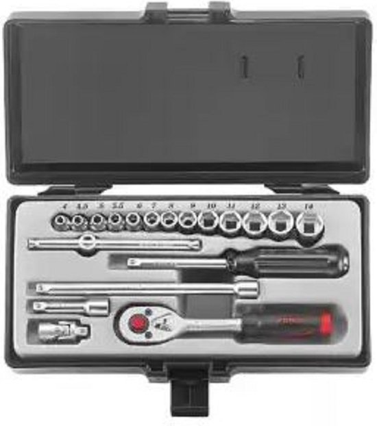 1/4" Doppenset Golf profiel 19 delig-Golfprofiel van Hazet