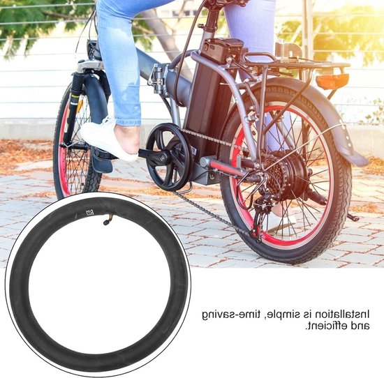 16 inch Fiets Binnenband, 16x2.125 Rubber Binnenband met Gebogen Ventiel voor Elektrische Fietsen, Geschikt voor 2.125 Inch Breedte van Merkloos