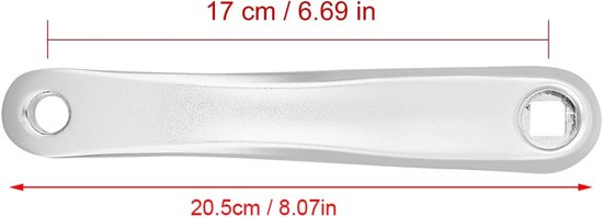 170mm Aluminium Linker Crankarm met Vierkante Gat, Vervangingsonderdeel voor Fiets Bottom Bracket, Lichtgewicht en Duurzaam