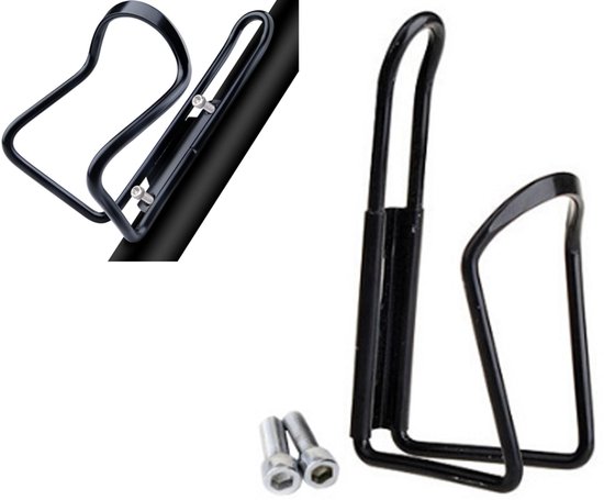 1x Bidonhouder aluminium - Mountainbike Racefiets bidonhouders - Bidonhouder -Bidonhouder fiets - Universele bekerhouder - Mountainbikes - Universele bekerhouder voor fietsen - Fiets - Hoogwaardige aluminium bidonhouder voor fietsen - Zwart