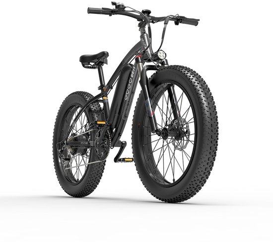 1x Elektrische fatbike - 48V 13Ah mountainbike - 7 versnellingen - 20*3.0" E bike - 250W motor - 5" slimme LCD-meter - Donkergrijs