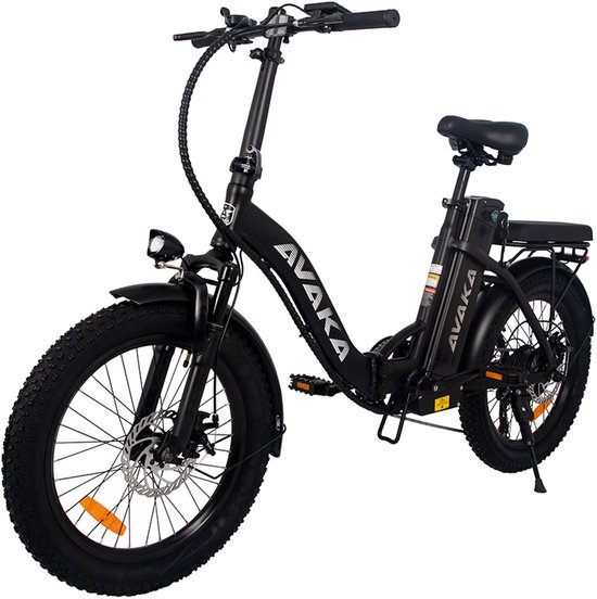 1x Elektrische Vouwfiets - 250W Motor - 80km Bereik - Elektrische Fatbike - Pedelec 25 km/u - zwerkverkeer in de stad - zwart