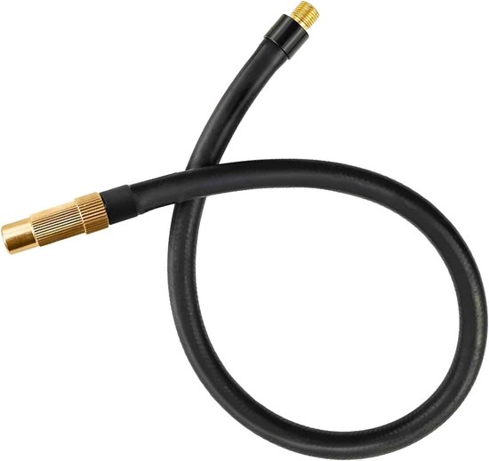 2-in-1 Fietspomp Adapter voor Schrader en Presta Ventielen, Verlengslang voor Fietsen, Auto's en Motoren (60 cm)