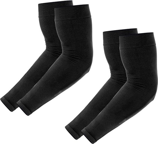 2 paar Arm Sleeves voor Heren UV Bescherming Tattoo Cover Cool Feel Compressie Sport Sleeves, Geschikt voor buiten rijden, vissen en sporten van Merkloos