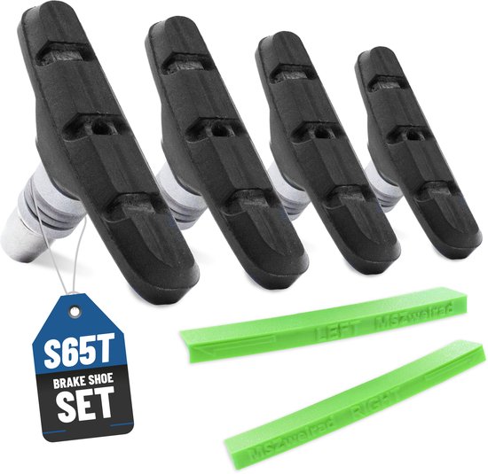 2 PAAR SHIMANO Remblokken S65T + V-BRAKE Afstelhulp Fietsremblokken voor MTB en racefiets – velgremblokken – remschoenen