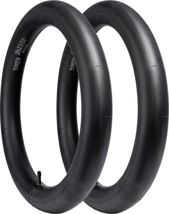 2-pack 64/75-406 20 inch buis 20x2.5/3.0 AV32mm ventiel compatibel 20 inch fiets buis/e-mountainbike buis/elektrische fiets buis 20x2.5 20x2.6 20x2.7 20x2.8 20x2.9 20x3. 0