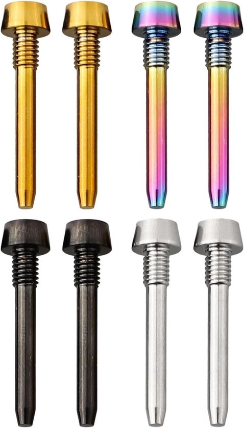 2 Pack Legering Fiets Schijfremklauw Bouten - MT2/4/5/6/8 - Fiets Schijfremblok Pin Inserts Schroef voor Mountainbike - Zwart Accessoires van Merkloos