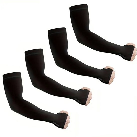 2 Pairs Cooling Sleeves voor Mannen en Vrouwen - UPF50 - UV Bescherming - Compressie Tattoo Covers - Sport Mouwen - Arm Cover voor Fietsen en Wandelen