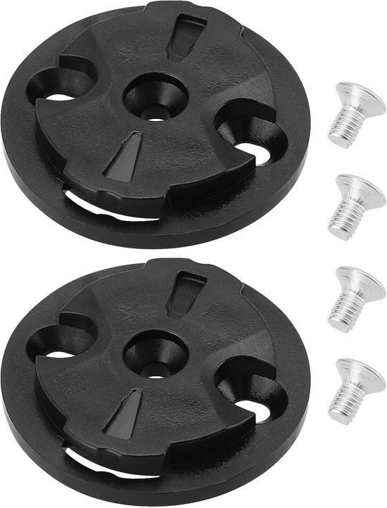 2 sets fietscomputerbeugels, reparatieonderdelen, vaste basis, stopwatchbeugel, vaste mannelijke zadelbevestigingsbasis, geschikt voor Garmin, zwart (2)