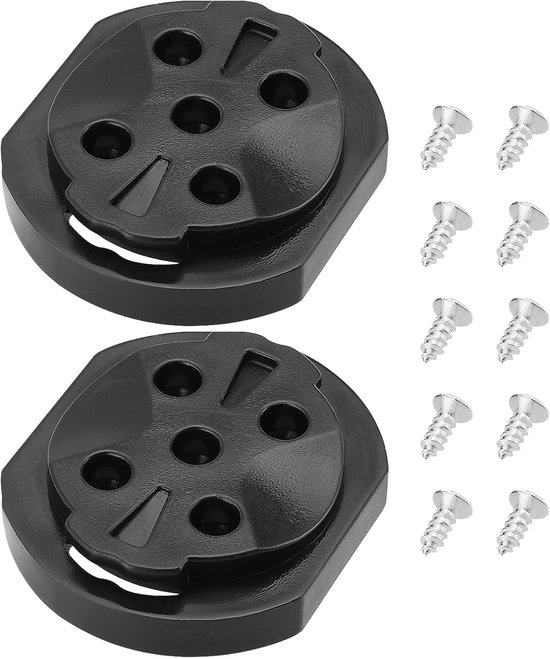 2 sets fietscomputerbeugels, reparatieonderdelen, vaste basis, stopwatchbeugel, vaste mannelijke zadelbevestigingsbasis, geschikt voor Garmin, zwart(1)