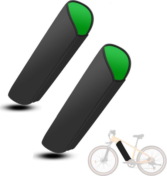 2 Stuk - E-Bike Accu Beschermhoes - Beschermhoes voor Fietsaccu - Geïntegreerde Accuhoes - Waterdicht en Stofdicht - past op frames met een omtrek van 28-36CM (Groen) van Merkloos
