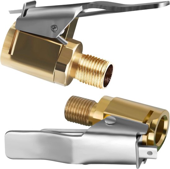 2 Stuks 8mm Messing Ventiel Aansluiting voor Banden, Luchtpomp Clip en Torque Plug voor Alle Bandenventielen