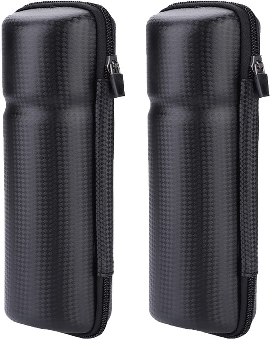 2-stuks draag bare fietsrep aratieset - Bidon houder voor fietsen - Waterdichte rits - Compacte gereed schapsor ganizer - Fiets organizer - Harde reistas voor water flessen - Klein - Zwart