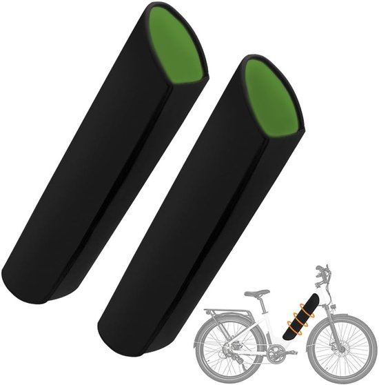 2 stuks E-Bike Accubeschermer - Fietsaccubeschermer - Verlengt de levensduur van de accu - Geïntegreerde accuafdekking - Beschermt tegen kou, stof, verf en water - Voor fietsframes van 28-34 cm - Groen van Cycledeal