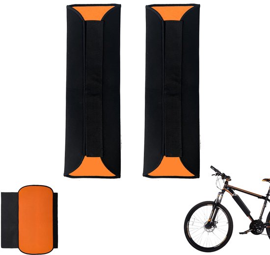 2-stuks E-bike accuhoes - Beschermhoes voor lithium accu voor e-bike - Beschermhoes voor accu voor fietsframe - E-bike accessoires - Isolatieaccu - Waterdicht en stofdicht - Geschikt voor buitenritten met e-bikes - Oranje van Merkloos