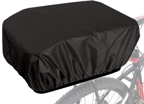 2 Stuks - Fietskrathoes - Fietsmandafdekking - Krathoes - Kleine en grote - Regenhoes - Fietskrat afdekhoes - Waterdicht canvas - Regenhoes voor fietsmand - Waterdicht, stofdicht en UV-bestendig - Eenvoudig te installeren - Universele - Zwart