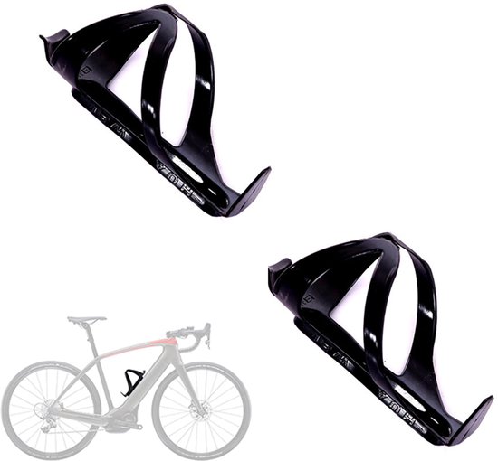 2-stuks Kunststof bidonhouder voor mountainbike - Bidonhouder voor fiets - Verdikte bidonhouder - Bidonhouder - Inclusief schroeven - Aantrekkelijk design - Eenvoudige installatie - Geschikt voor fietsen, mountainbikes, enz. - Zwart