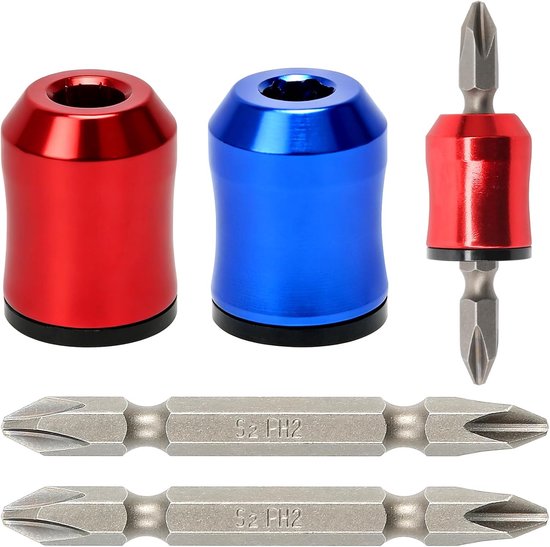 2 stuks magnetische schroefringhouder, schroevendraaierkop magnetische ring, magnetische schroefhouder met schroevendraaierbits voor mechanische boortaken en huishoudelijke reparaties