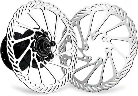 2 Stuks RVS Fietsschijfremmen, Inclusief 12 Schroeven voor Racefiets, Mountainbike en BMX