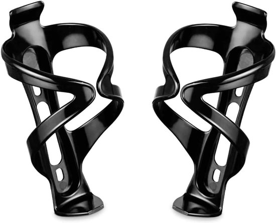 2 stuks - Universele Fiets Bidonhouders - Sterke & Flexibele Structuur - Afmetingen: 14.5x7.5x7.6 cm - Zwart