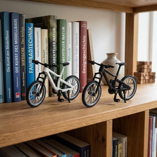 2 stuks vingerfietsset, vingerfiets, miniatuurmodel voor bureau
