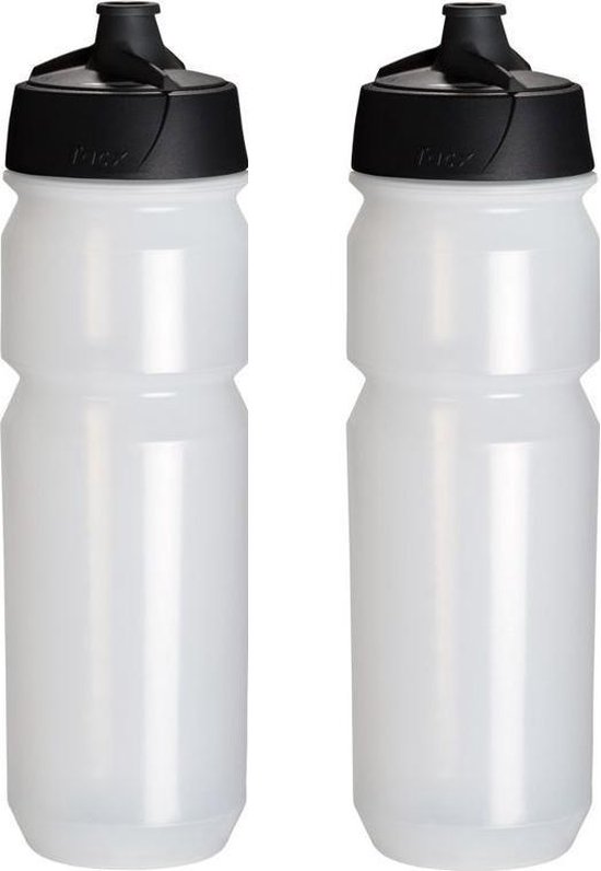 2 x Tacx Shanti Drinkbus 750 ml - Transparant - Bidon - Drinkfles