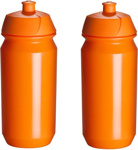 2 x Tacx Shiva Bidon - 500 ml - Oranje - Drinkbus van Tacx