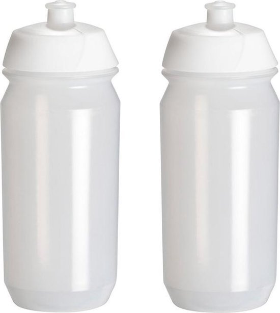 2 x Tacx Shiva Bidon - 500 ml - Transparant - Drinkbus van Tacx