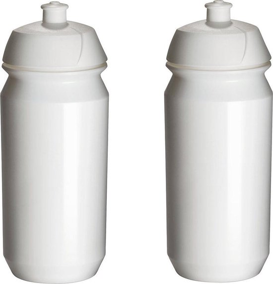 2 x Tacx Shiva Bidon - 500 ml - Wit - Drinkbus van Tacx