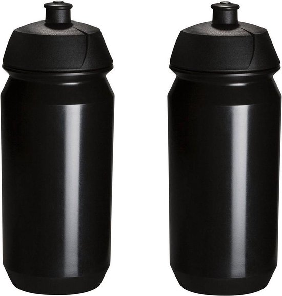 2 x Tacx Shiva Bidon - 500 ml - Zwart - Drinkbus van Tacx