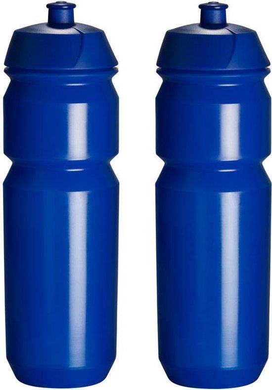 2 x Tacx Shiva Bidon - 750 ml - Donkerblauw - Drinkbus van Merkloos