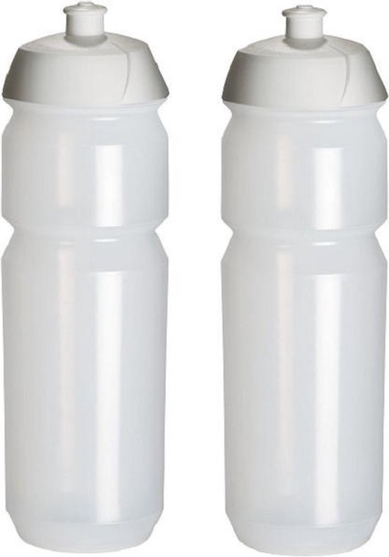 2 x Tacx Shiva Bidon - 750 ml - Transparant Drinkbus van Tacx