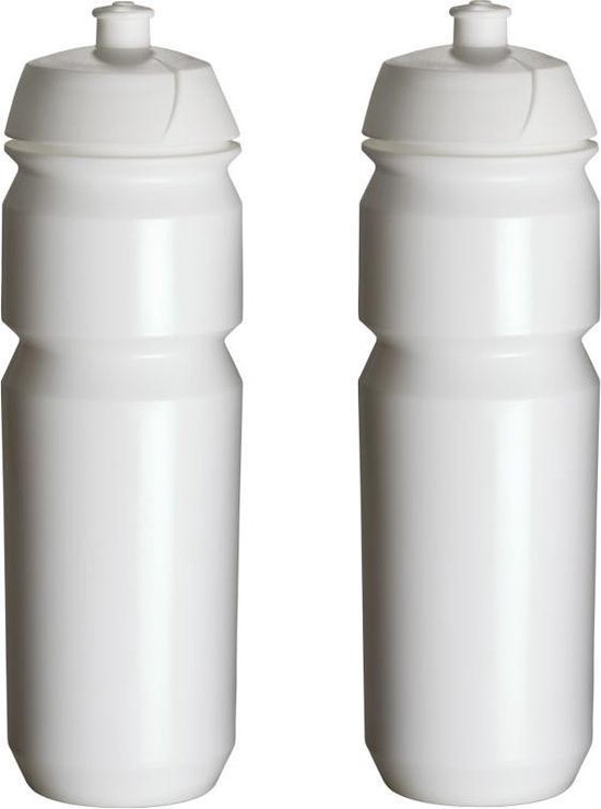 2 x Tacx Shiva Bidon - 750 ml - Wit - Drinkbus van Tacx