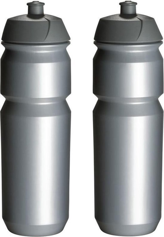 2 x Tacx Shiva Bidon - 750 ml - Zilver - Drinkbus van Tacx