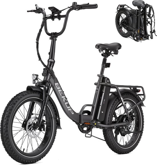 20-inch Elektrische Vouwfiets -48V 15Ah- Actieradius 75km - 25 km/uShimano 7 versnellingen - 60NM - 20 Inch opvouwbare City Commuter E-Bike -Elektrische Stadsfiets–Grijs