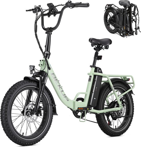20-inch Elektrische Vouwfiets -48V 15Ah- Actieradius 75km - 25 km/uShimano 7 versnellingen - 60NM - 20 Inch opvouwbare City Commuter E-Bike -Elektrische Stadsfiets–Groente