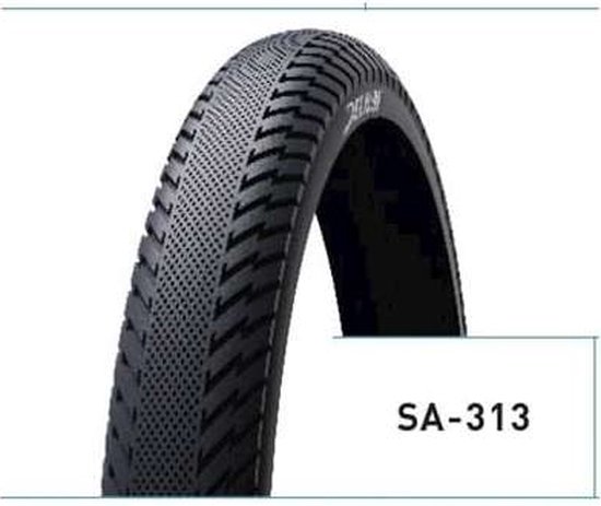 20 inch Fatbike buitenband streetfightr fatbike 20x4.00 102-406 102/90-406 - Zwart van Flamingo