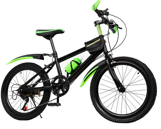 20 inch Kinder Mountainbike – 7 Versnellingen – Verstelbaar – Met Opbergtas, Kompas en Bel – Jongens & Meisjes van Merkloos