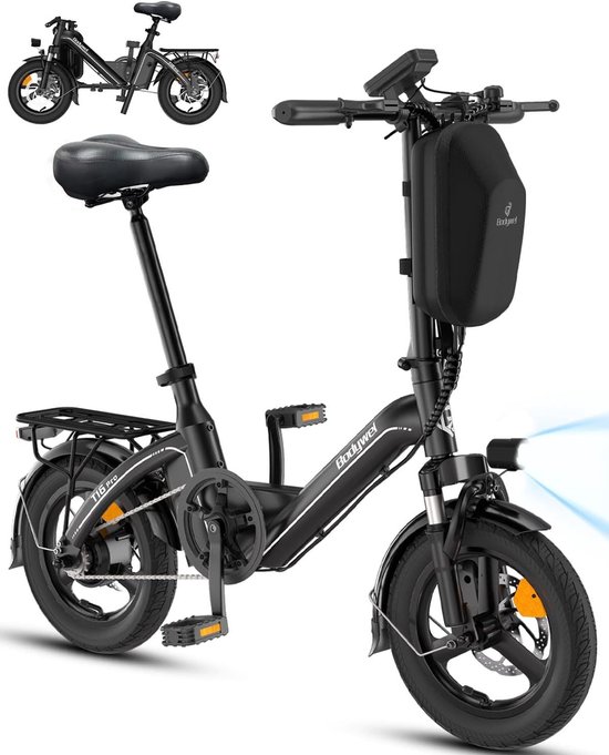 2026 14 Inch Elektrische Vouwfiets- 2.5" Brede Banden -250W Motor -36V 10Ah- Slechts 21 kg- Slim LCD display-Drie snelheidsinstellingen-13/18/25 km/u- 45 km Actieradius-Elektrische fiets - Elektrische stadsfietsen - Opvouwbaar E-Bike voor Woon