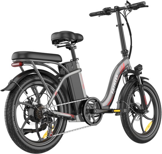 2026 Elektrische Vouwfiets – E-Bike – 20 x 3.0 Inch – 36V 20Ah Lithium Accu – 250 W – Maximaal bereik 100km – 7-speed versnelling – LCD Scherm – Aluminium Frame – Vouwfiets – Mechanische Schijfremmen – Stadsfiets – Max. Belastbaar 150 kg – Grijs