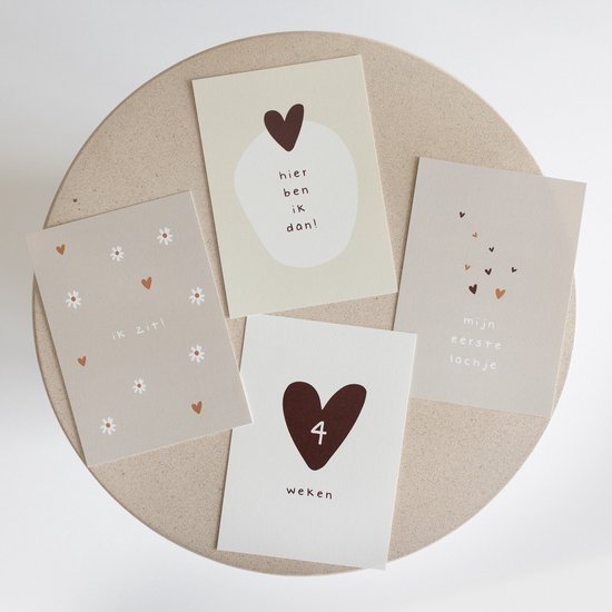 20x hippe baby mijlpaalkaartjes (A6 formaat) - milestone baby cards - cadeau zwangerschap - kado zwangerschap - babyshower cadeau - hoera zwanger - zwangerschapsverlof - kraamcadeaus - mijlpaalkaarten baby - baby kado - baby cadeau van KraamzorgShop