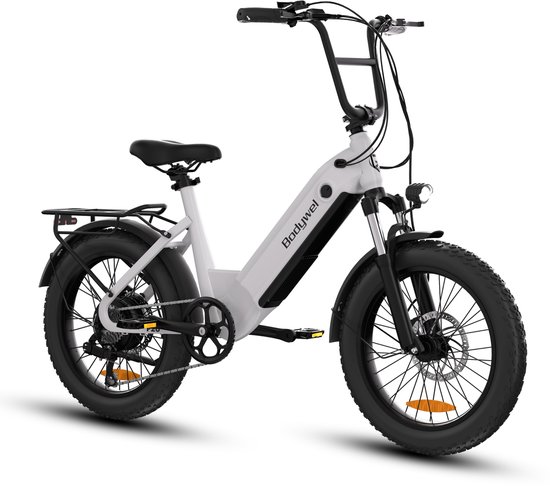 20x3.0 Inch Elektrische Fiets–48V 15Ah–Actieradius tot 110 km–Shimano 7 Versnellingen–Elektrische Stadsfiets–Wit